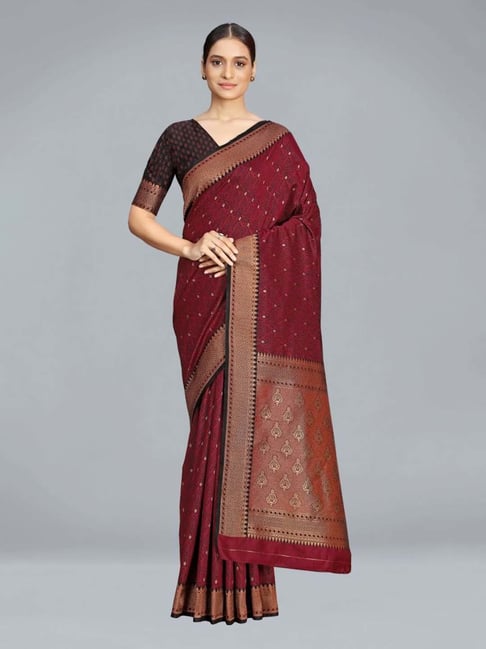 Buy Maroon Designer Saree online-Karagiri