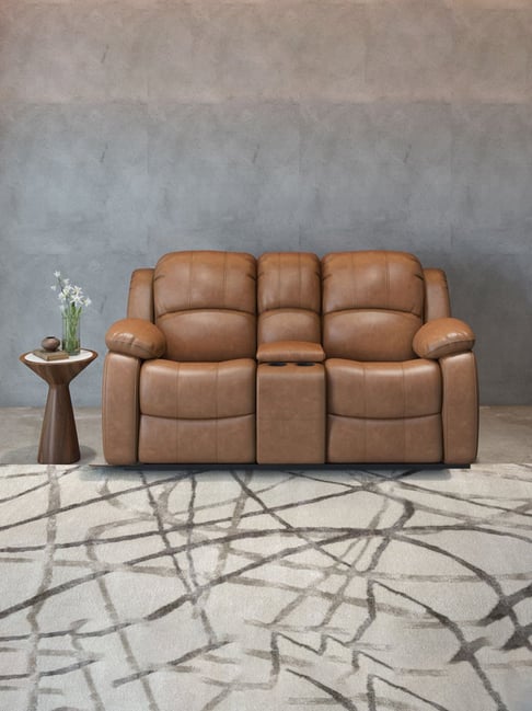 Durian Marco Quilted Brown Nappa Aire Leather 2 Seater Sofa-picture-15