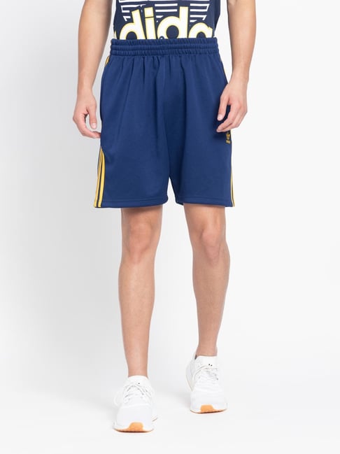 Adidas Originals Blue Regular Fit Printed Shorts