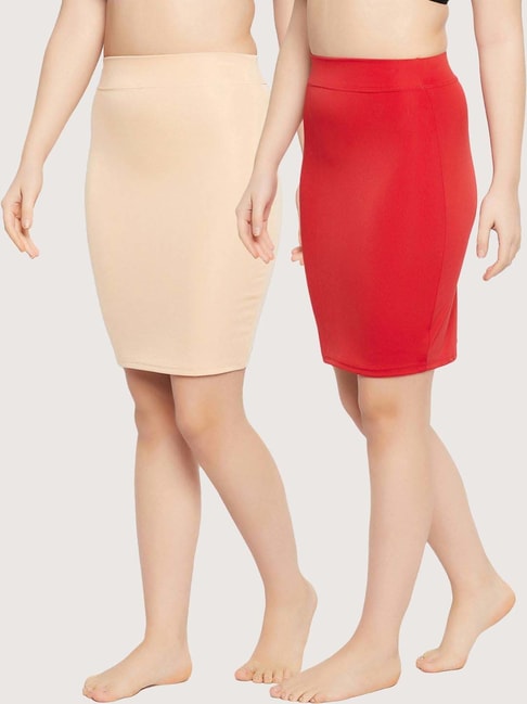 Buy Secrets By ZeroKaata Assorted Plain Skirt Shapewear - Pack Of
