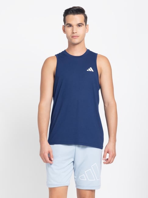 Adidas gym vest mens best sale