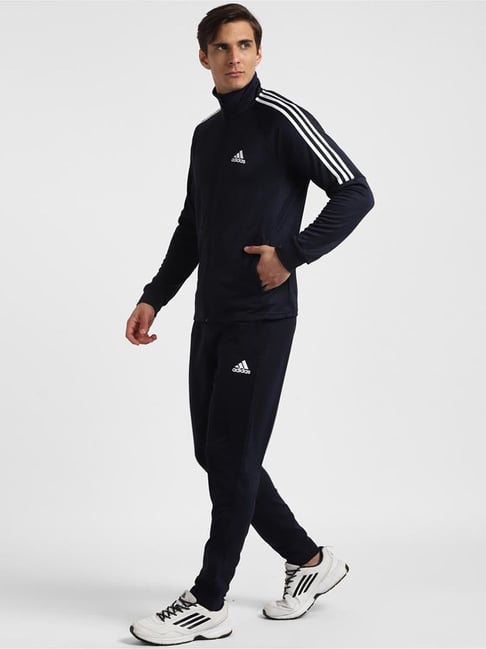 Adidas Navy Slim Fit Printed Tracksuits