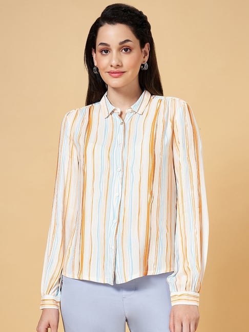 Buy Honey by Pantaloons Multicolored Striped Shirt for Women Online Tata CLiQ