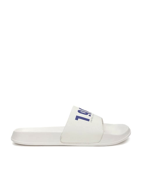 Buy United Colors of Benetton Men s White Slides for Men at Best