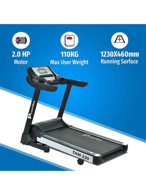 Motorised Treadmill Powermax Tda 230 Treadmill TDA-230 (4HP Peak