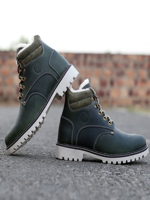 Bacca Bucci Men's MOSCOW Olive Derby Boots