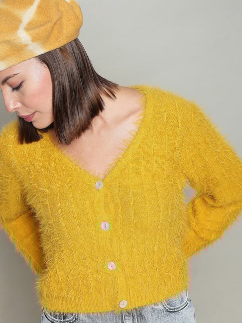 Knit Cardigans Buy Yellow Cardigan DressBerry Women Mustard Yellow