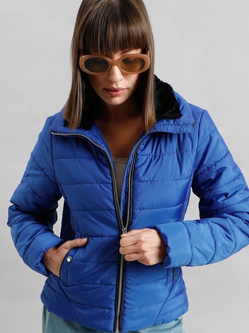 Buy NYKD By Nykaa Ultra Light Puffer Jacket -NYAT405-Blue Online
