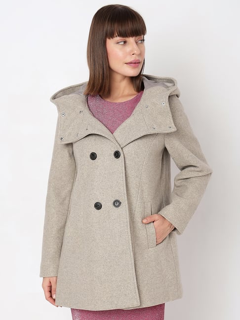 Vero Moda Beige Regular Fit Trench Coat