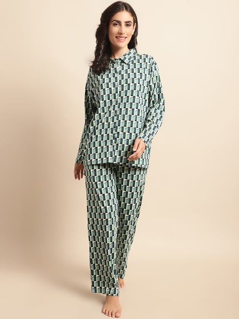 Hautewagon Printed Long Cotton Fedding Nighty Nightgown – My Fashion Road