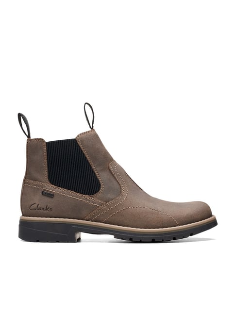 Clarks grey online chelsea boots