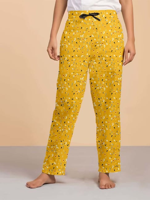 Lyra Mustard Printed Pyjamas