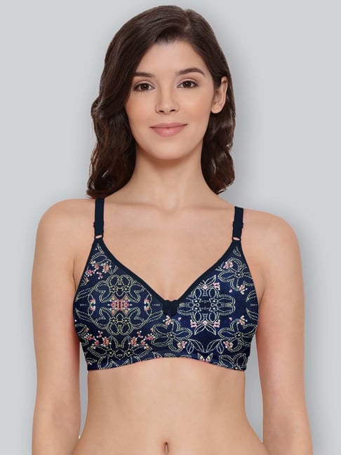 Lyra Navy Cotton Printed T-Shirt Bra-picture-20