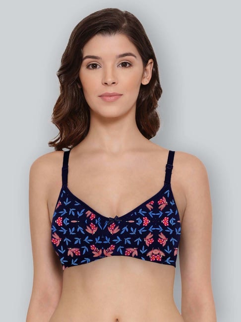 Lyra Navy Cotton Printed T-Shirt Bra-picture-17