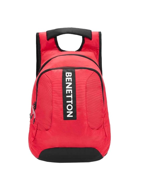 Buy United Colors Of Benetton Balsam Red Laptop Backpack Online At