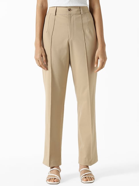 Buy Beige Trousers & Pants for Women by UNITED COLORS OF BENETTON Online |  Ajio.com