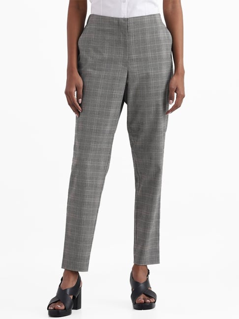 Gianni Feraud high waisted check pleat trousers | ASOS