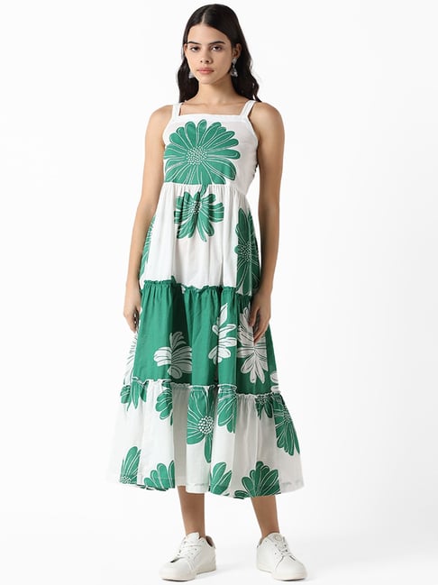 Buy Aurelia Green Band Neck Maxi Dress With Jacket Set for Women's Online @  Tata CLiQ