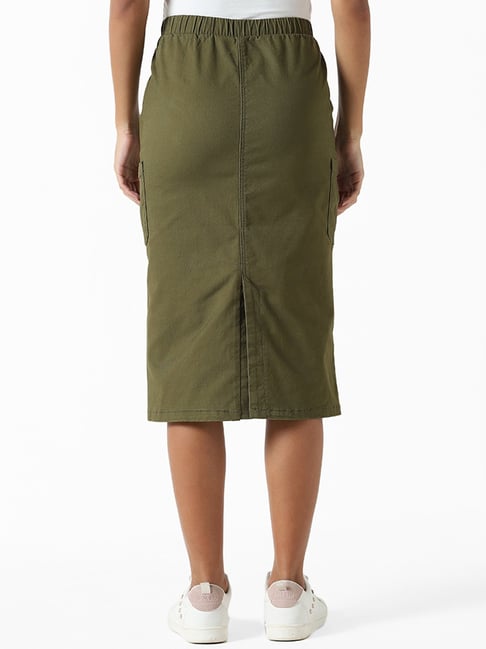 Keira Denim Skirt Khaki – Mint Boutique LTD - All Rights Reserved