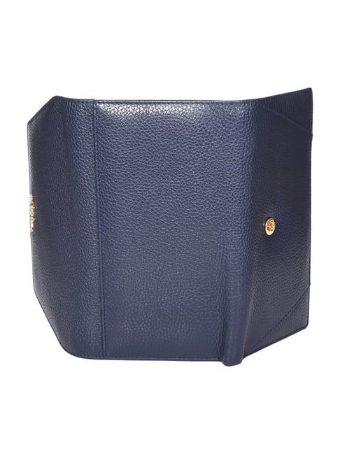 Stylish womens leather navy blue handbag Vector Image