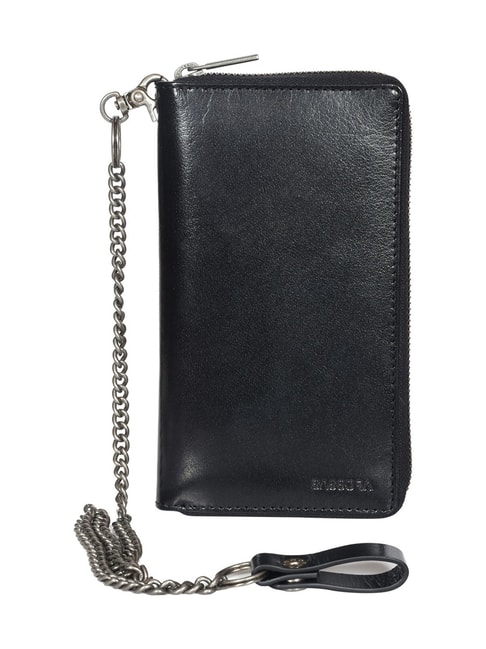 Sassora Aria Black Small Leather Travel Wallet for Women