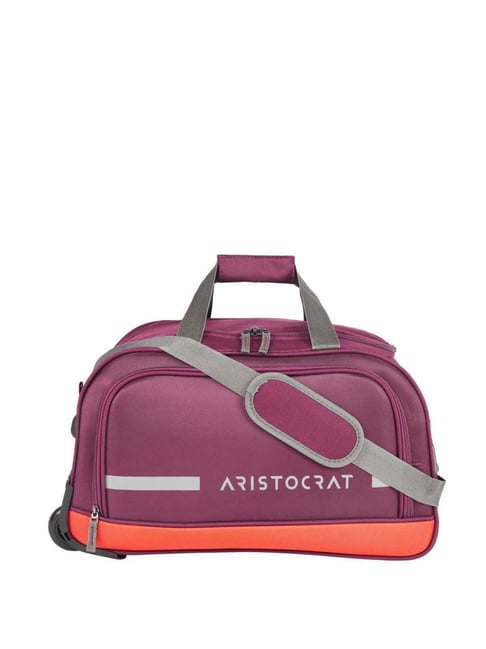 Aristocrat Cleo Wine Medium Duffle Trolley Bag-picture-40