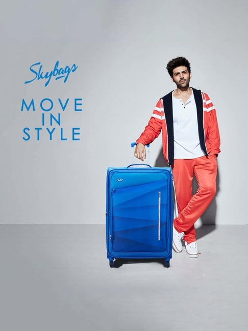 Skybags cheap blue trolley