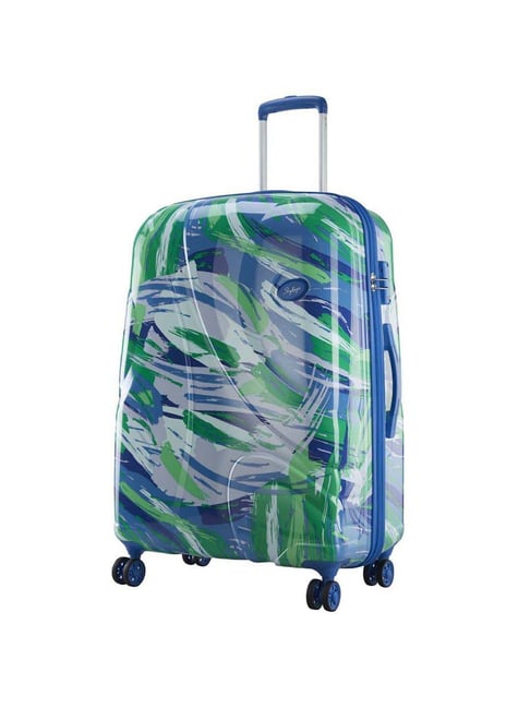 Buy Skybags Abstract Green Blue Printed Trolley Bag 57 cm Online At Best Price Tata CLiQ