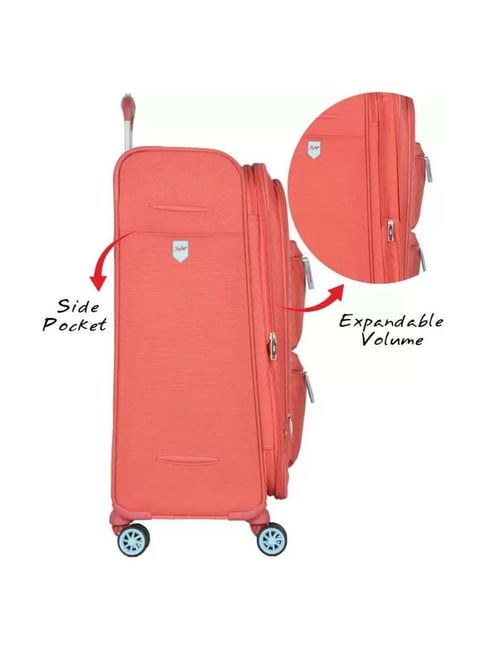 Vanguard Skybags Luggage Backpack Buy Skybags Vanguard Plus Coral Red Solid  Trolley Bag Pack Of
