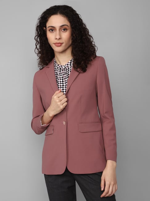 Buy Allen Solly Mauve Regular Fit Blazer for Women Online Tata CLiQ