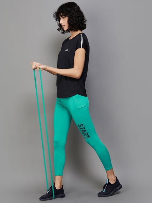 KAPPA Green Printed Tights