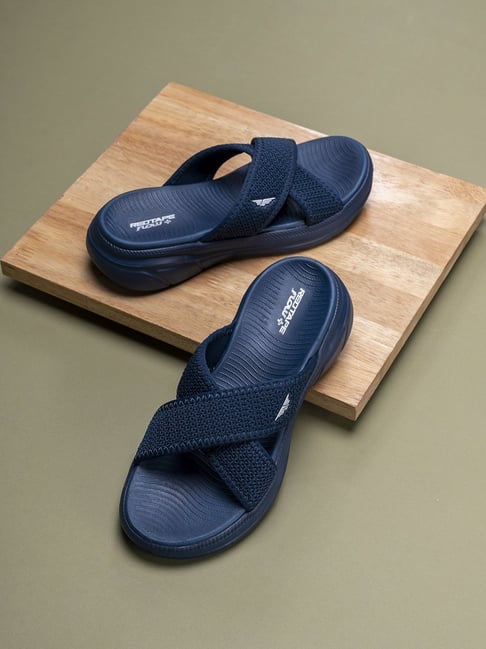 Totes Women's Everywear Double Buckle Slide Sandals - Navy Blue, 8 - Harris  Teeter