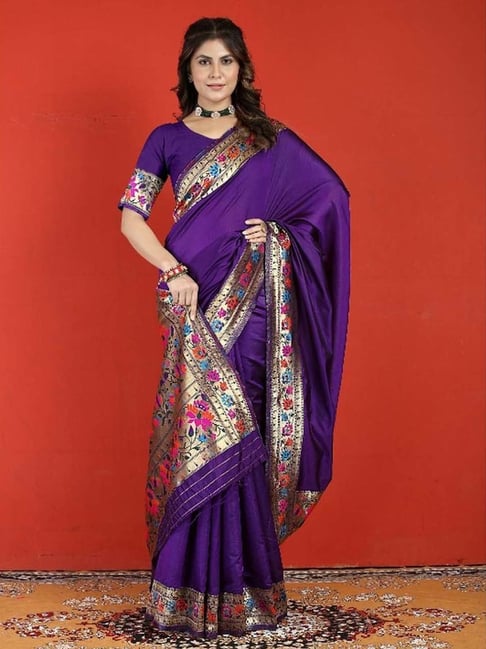 Purple Georgette Saree – StylebyPanaaash