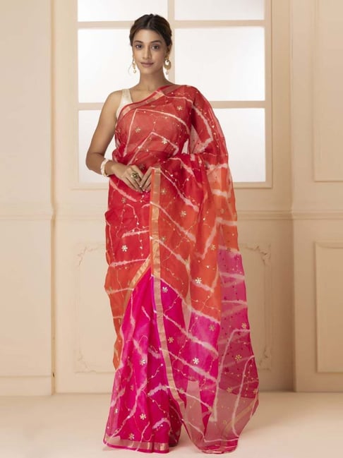 Wine Pure Kota Silk Zari Embellished Handwoven Saree Set Design by Geroo  Jaipur at Pernia's Pop Up Shop 2024