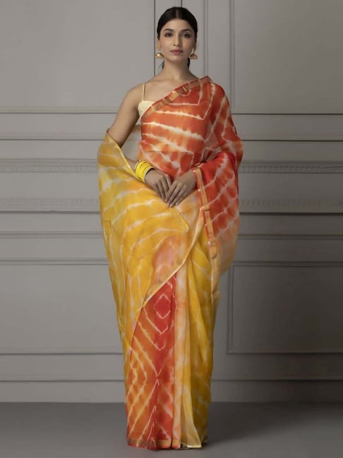 Buy Rose Pink Leheriya Saree online-Karagiri – Karagiri Global