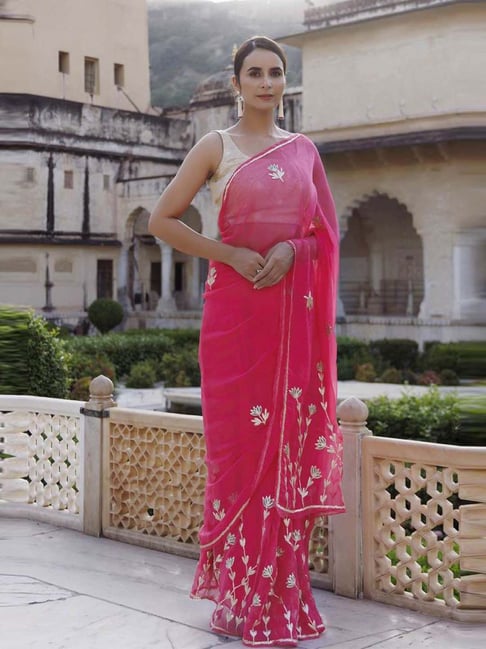 Hot Pink Paithani Saree – Monamaar