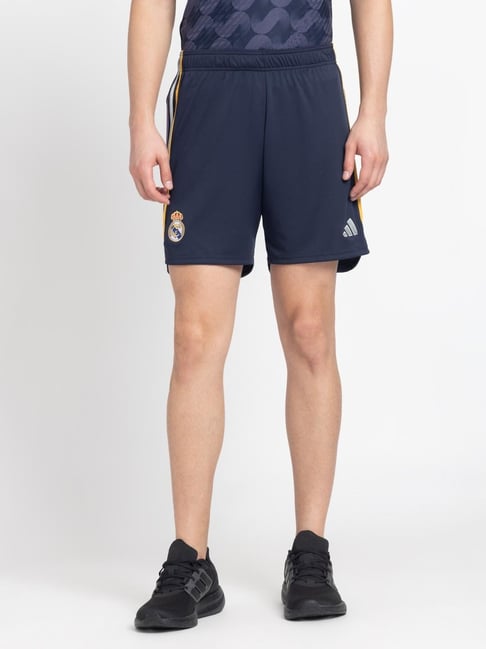 Adidas Navy Blue Regular Fit Printed Shorts-picture-36