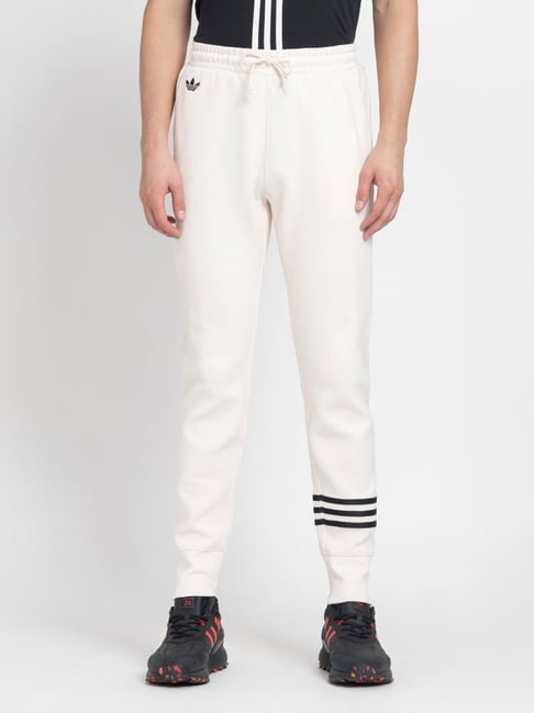 adidas cuffed pants raw white
