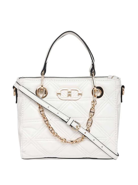 Buy Aldo NANADI100 White Quilted Medium Handbag Online At Best