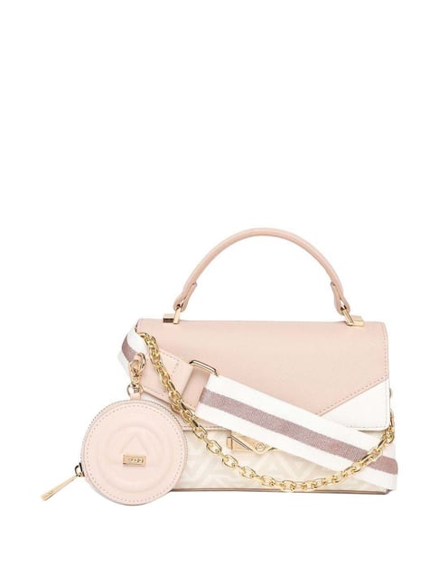 Buy Aldo YOURA112 White Pink Printed Medium Handbag Online At