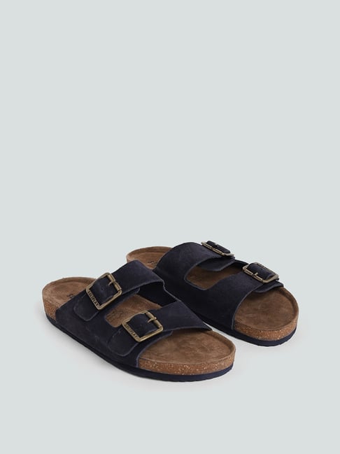 Navy sandals discount