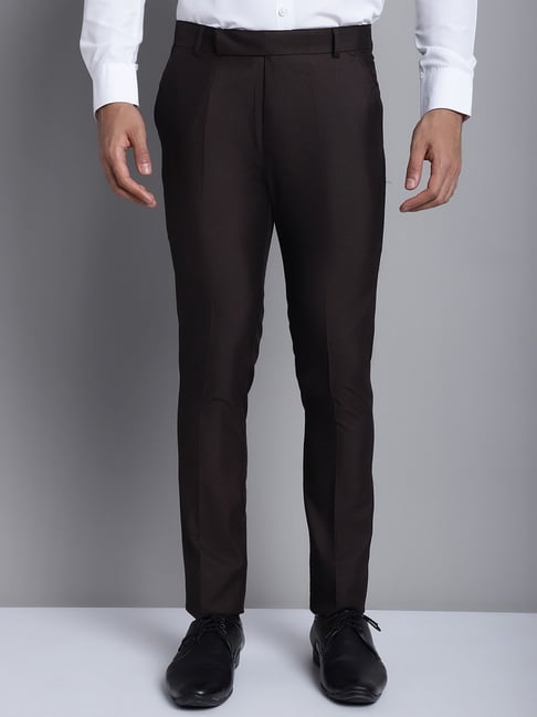 Freeman T. Porter CLAUDIA POLYNEO PANTS - Trousers - black coffee/dark  brown - Zalando.ie
