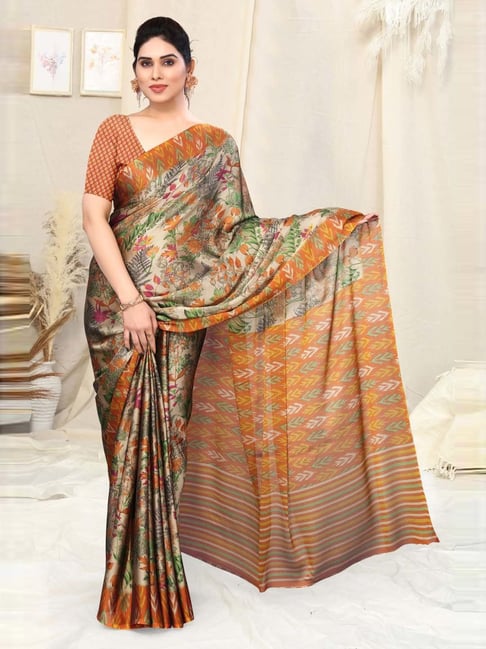 Buy MIRCHI FASHION Women's Cotton Blend Tropical Prints Saree with Blouse  Piece (26833-Light Yellow, Multicolor) Online at Lowest Price Ever in India  | Check Reviews & Ratings - Shop The World