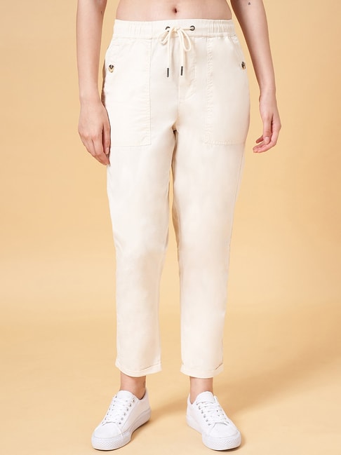 St. John Sport Marie Gray French Cream Cotton Blend Pants Slacks Size 2 |  eBay