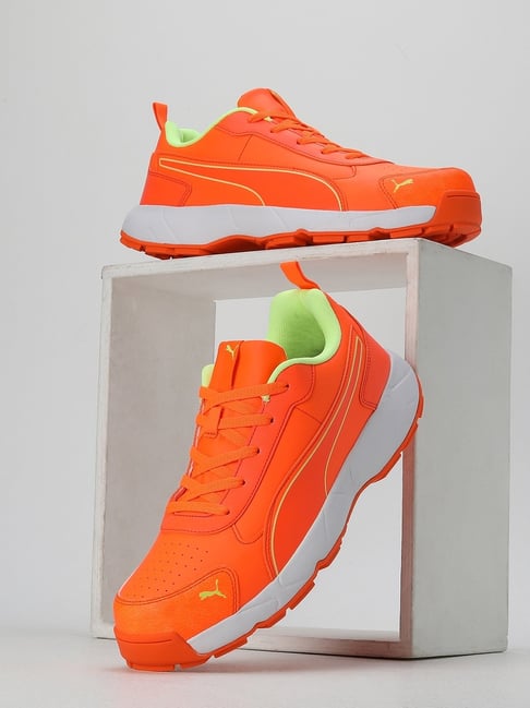 Puma Men's Classic Cat Orange Cricket Shoes