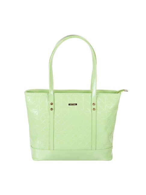 Metro Green Textured Medium Tote Bag-picture-38