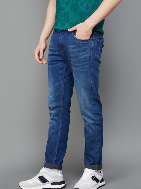 Fame Forever by Lifestyle Light Blue Lightly Washed Regular Fit Jeans