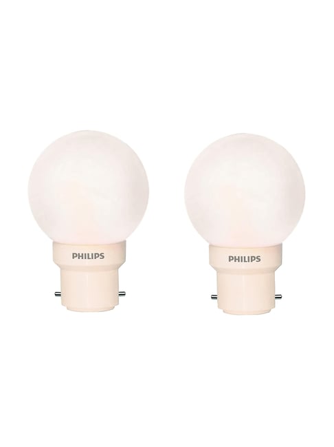 Philips 0.5 Watt B22 Deco Mini LED Bulb Pack of 2 White