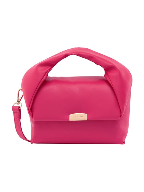 Lino Perros Fuschia Medium Satchel Handbag-image-14