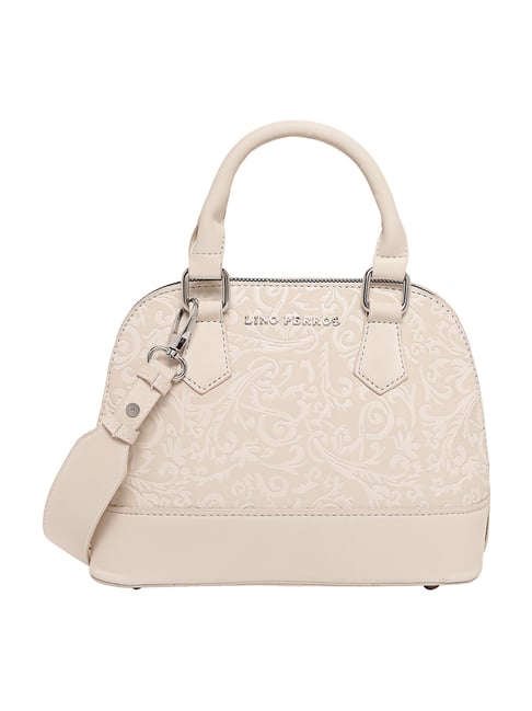 Lino Perros White Printed Medium Satchel Handbag-picture-41